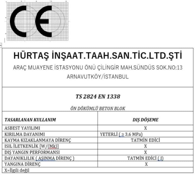 Hürtaş Beton TSE onaylı belge görseli 5