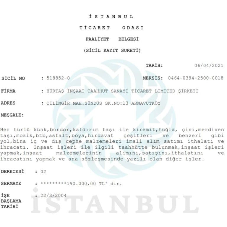 Hürtaş Beton TSE onaylı belge görseli 6