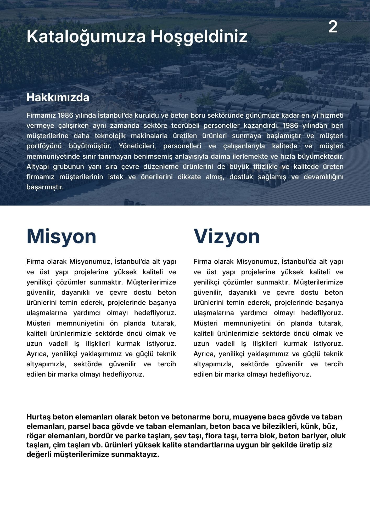 Hürtaş Beton Elemanları Katalog Sayfa 2