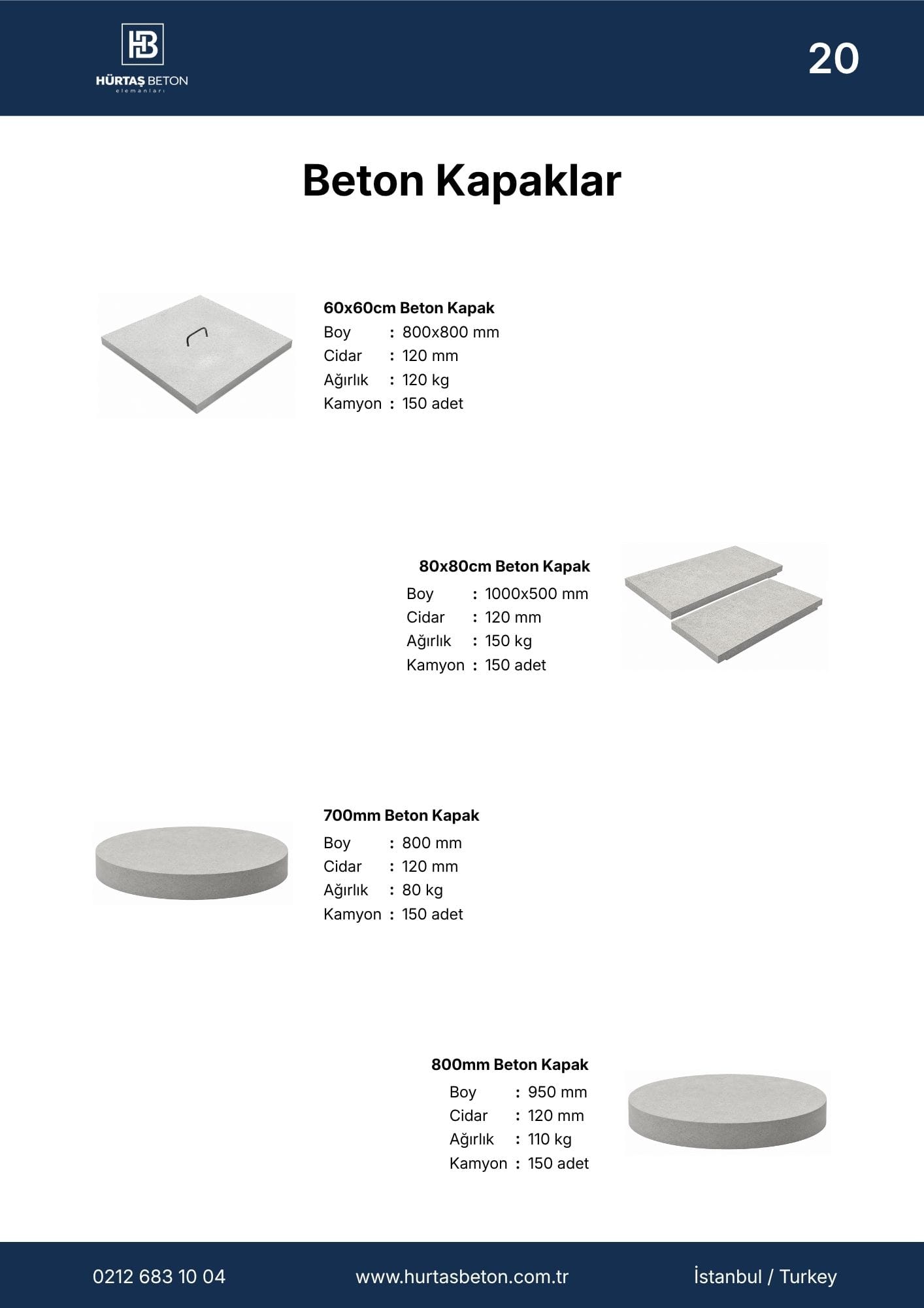 Hürtaş Beton Elemanları Katalog Sayfa 20
